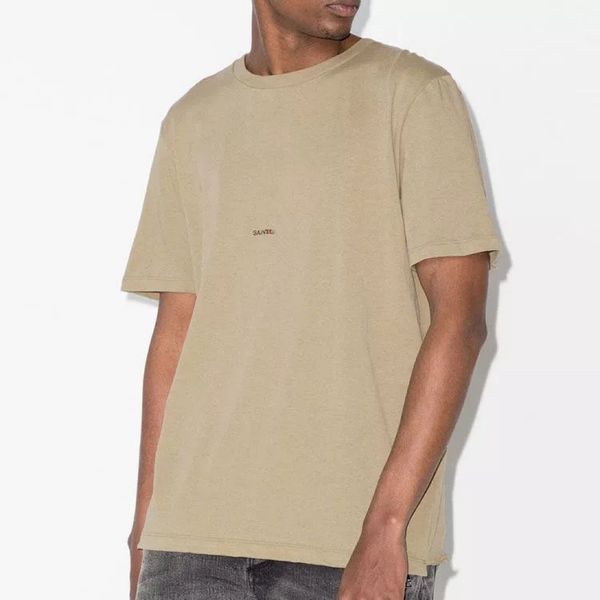 

22ss early spring men's t shirts europe italy paris cool cotton colorful short sleeve soft letter printting round neck women men shirts, White;black
