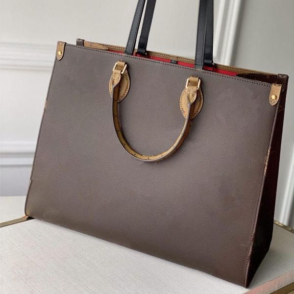 

onthego handbags women leather shoulder bags leopard splicing crossbody bag messenger bags designers handbag tote purse m58521 mvrr gpop, Red;black