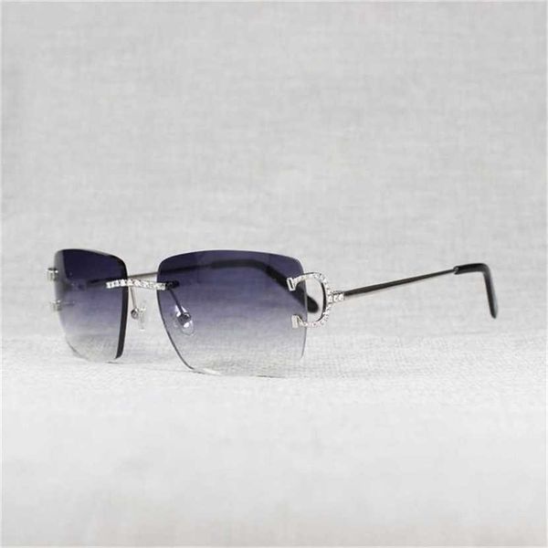 

22% off2023 all-match luxury street wire random oval men stone metals frame square shades for women summer club oculos, White;black
