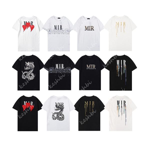 

design new womens men's t-shirts fashion summer designer print letters men casual short sleeve loose hip hop street t-shirt, White;black