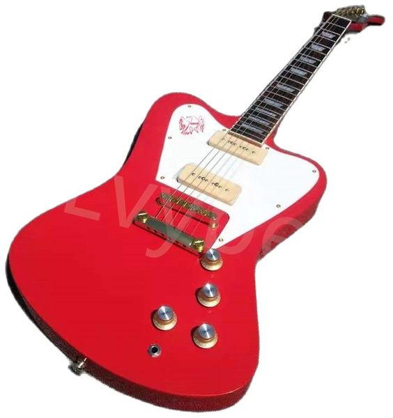 

lvyelectric guitar firebird guitar red spot color logo can be customized