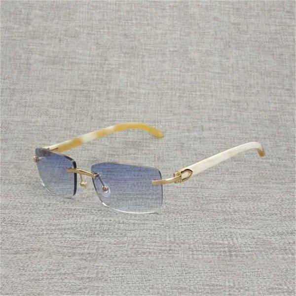 

22% off2023 all-match finger buffalo horn men random square natural wood for club riding shades retro gafas 012n, White;black