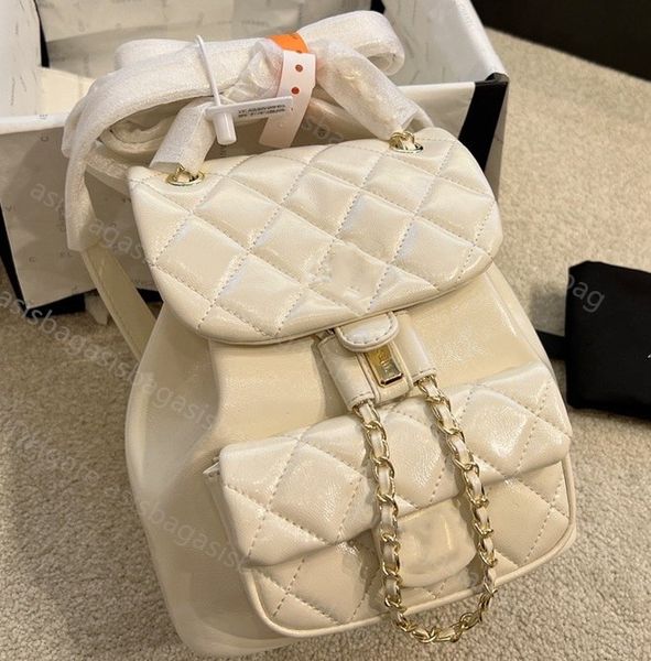 

luxury designer quilted small duma drawstring backpacks mini backpack purse white cowhide leather woman coin purses card holder designer duf