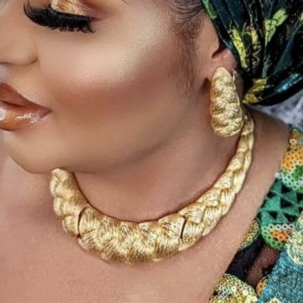 

wedding jewelry sets est luxury brazil gold plated set ladies exquisite necklace earrings ring bracelet gift h00103 230203, Slivery;golden