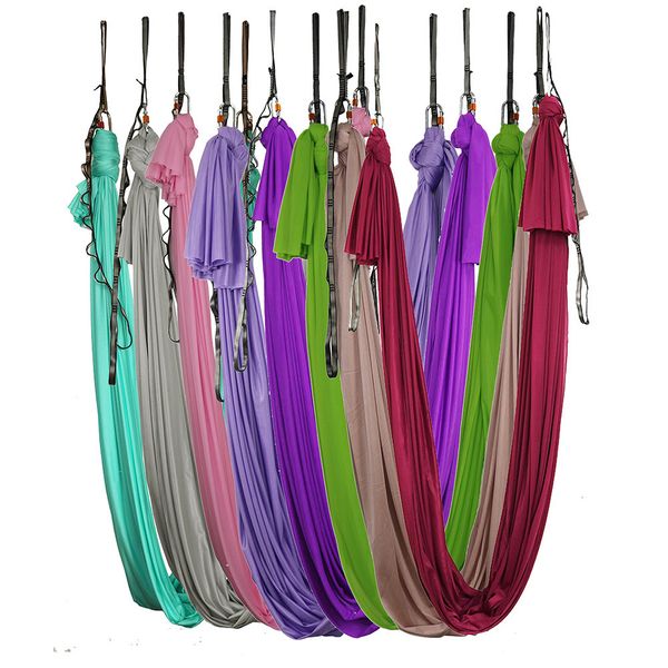 

resistance bands 5m length sets aerial yoga hammock flying antigravity arial swing bodybuilding workout fiess equipment home gym sports