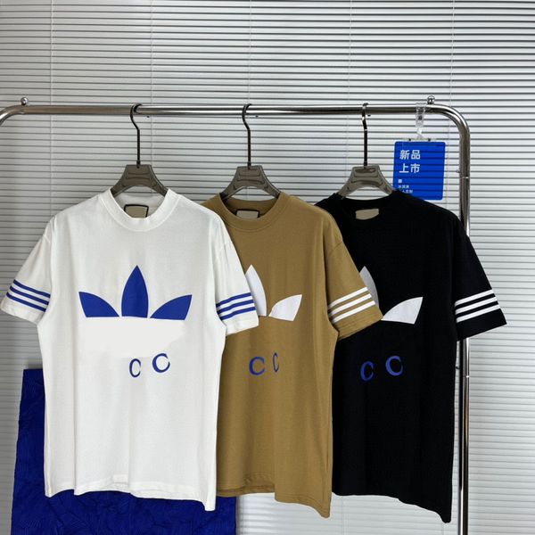 

men's plus tees & polos round neck embroidered and printed polar style summer wear with street pure cotton t-shirts 3eg, Black;brown