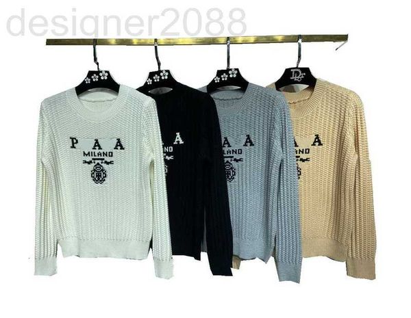 

women's sweaters designer fashion sweater letter embroidery loose comfortable personality trendy long sleeve women high end jacquard ol, White;black