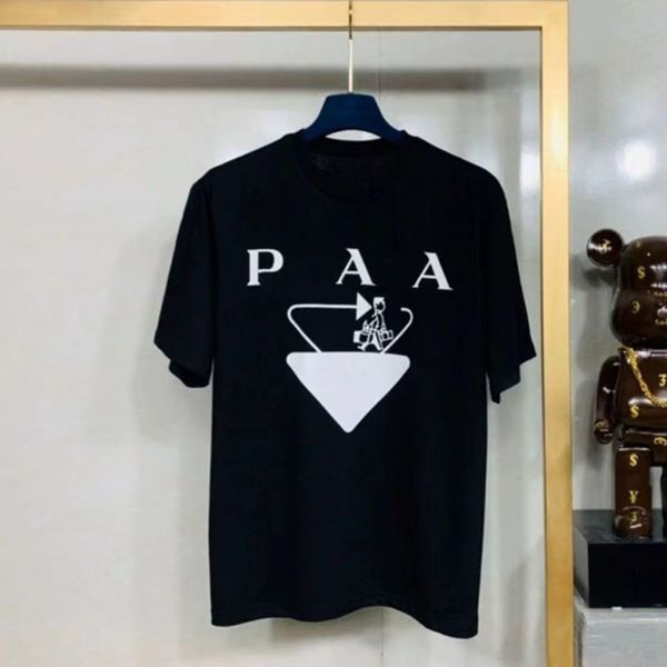 

branded occident fashion clothing italy famous trilateral sign letter graphic summer pure cotton round 3xl 4xl 5xl collar luxury designer lo, White;black