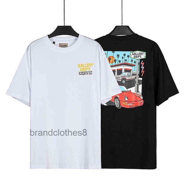 

galleries t shirt summer short for men women designer brand street angeles design car vintage sleeve te t p66a, White;black