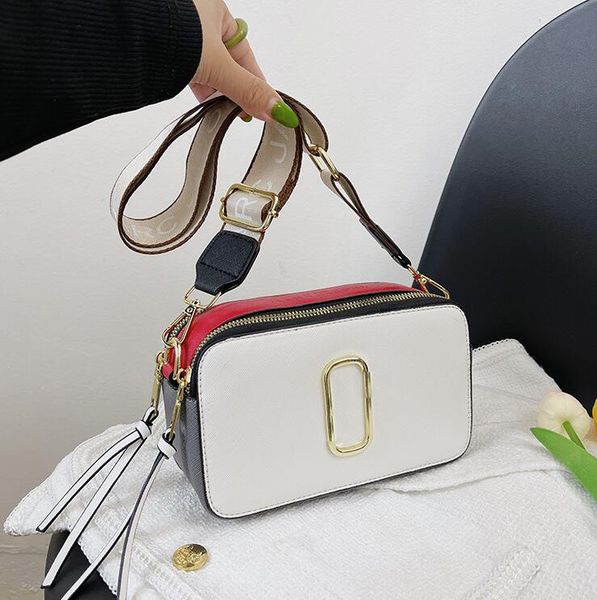 

designer fashion bag handbag famous totes marc snapscamera small crossbody purse women shoulder bags messenger cross body 0011860, Red;black