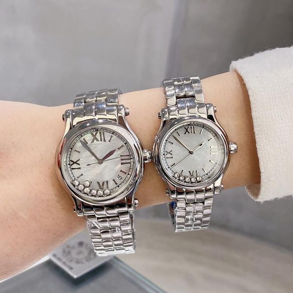 

womens watches quartz movement watch 36mm 30mm full stainless steel ladies wristwatches casual business couple wristwatch montre de luxe, Slivery;brown