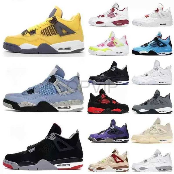 

2022 basketball shoes mens university blue 4 4s cream sail lightnings red thunder white oreo bred taupe haze off what the black cement cat n