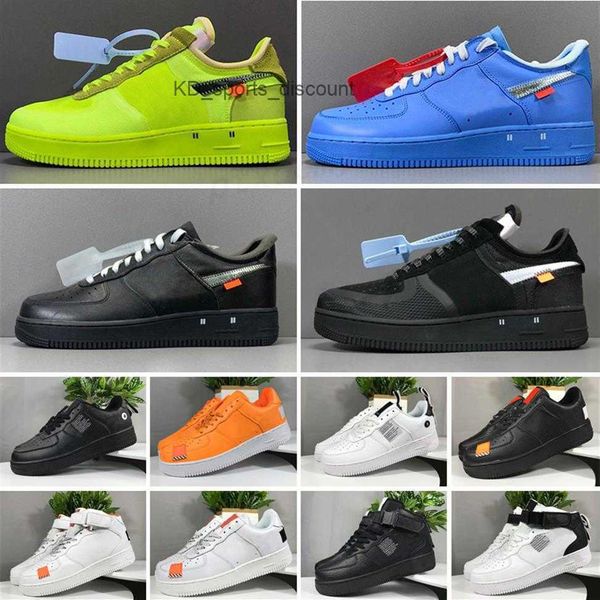 

2021 mens running shoes forcd 1 mca blue red all silver metallic volt 2.0 low af1 black white green gner 36-45222m