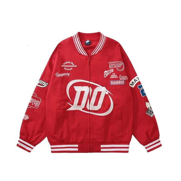 

men's jackets american street letter embroidered jackets coat women's y2k fashion joker motorcycle baseball uniform casual trend j, Black;brown