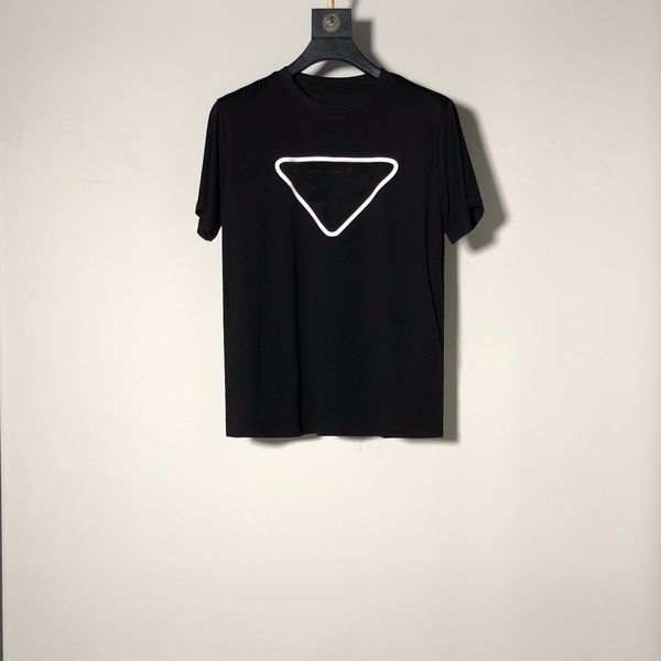 

new exclusive inverted triangle basic color simple and versatile letter printing men's and women's short sleeves are popular arou, White;black