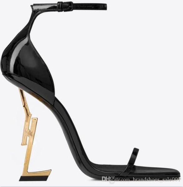

2023 new fashion with classics women shoes sandals fashion beach thick bottom dress shoes alphabet lady sandals leather high heel shoes slid, Black