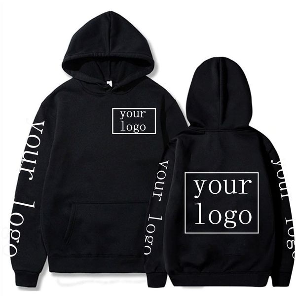 

mens hoodies sweatshirts style custom hoodie diy text couple friends family image print clothing sports leisure sweater size xs4xl 230203, Black