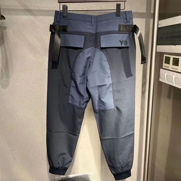 

men pants y3 women autumn functional frock casual sweatpants splicing ribbon sports trousers, Black