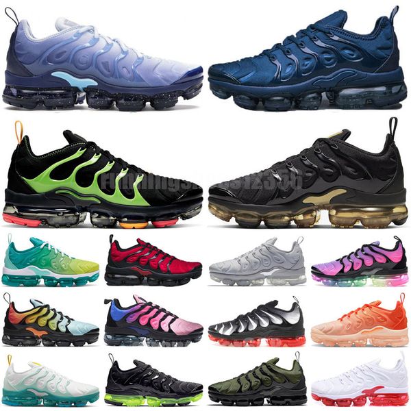 

2022 tn plus running shoes women men triple black white pink regency purple lemon lime mens trainers sports sneakers 40-47