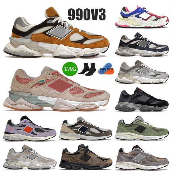 

2023 with sock 9060 running shoes 900v3 mens womens designer oe freshgoods inside voices penny cookie pink jjjjound brown black sea salt wor, White;red