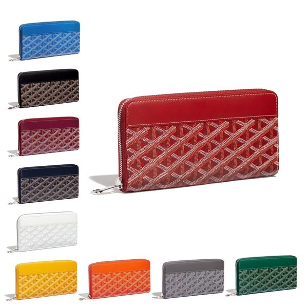 

long zipper coin purses wallets 12 card slots mens cardholder womens men designer wallet luxury with box pm leather card holders key pouch c, Red;black