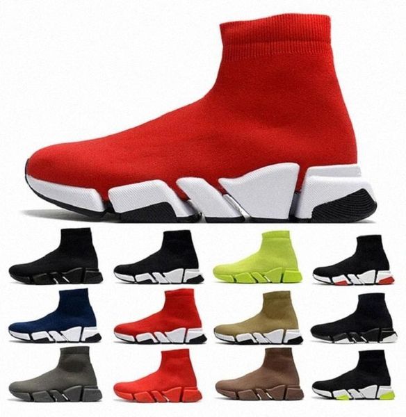 

with box designer balencaigaity shoes designer socks casual shoes platform black men women speed 2.0 sock shoe master embossed womens s jjch