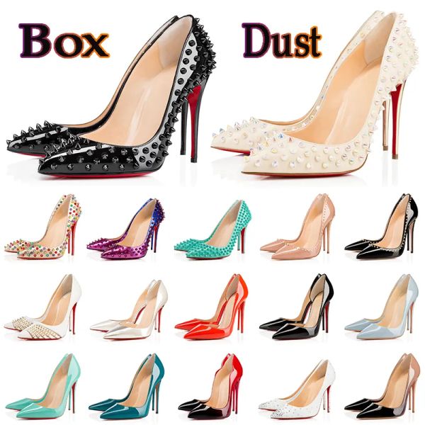 

designer christians shoes dust ses dress heels shoes high patent leather desigenr pointed toes pumps famous b kgbe, Black