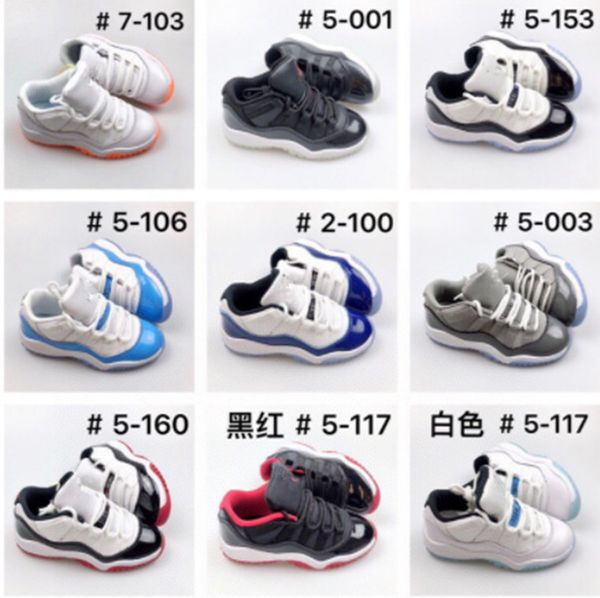 

kids shoes 11 xi dmp sneaker concord space jam metallic silver pink snakeskin bred legend blue children boys girls basketball, Black