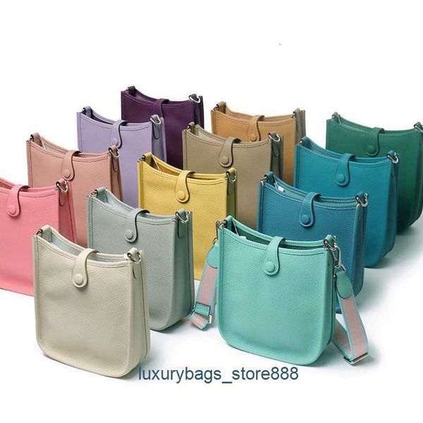 

factory handbags are exported online first layer cow leather evelyn msenger bag togo litchi pattern h hollow bucket women's one shoulde