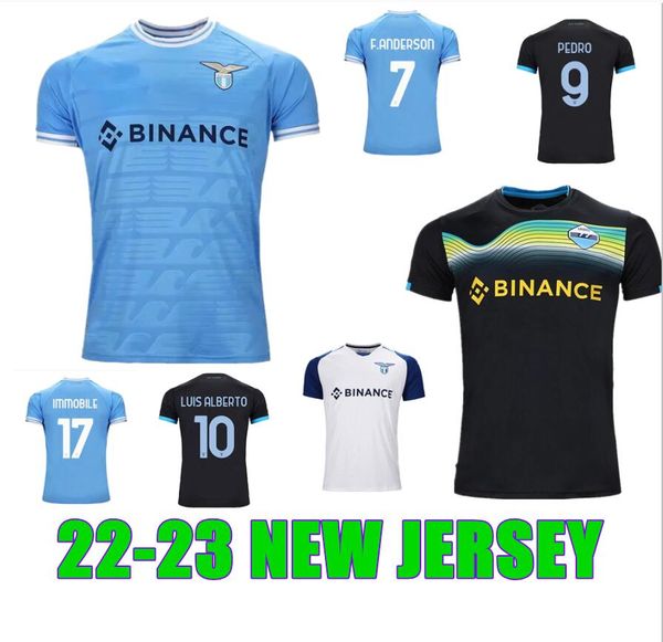 

lazio 22/23 immobile soccer jerseys romagnoli immobile luis bastos sergej badelj lucas j.correa zaccagni marusic pedro alberto maglie maglia, Black;yellow