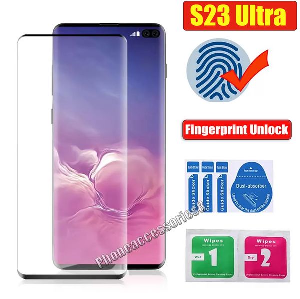 

case friendly 9d curved full cover tempered glass screen protector for samsung galaxy s23 s22 s21 ultra s20 note20 s10 plus s8 s9 note8 note