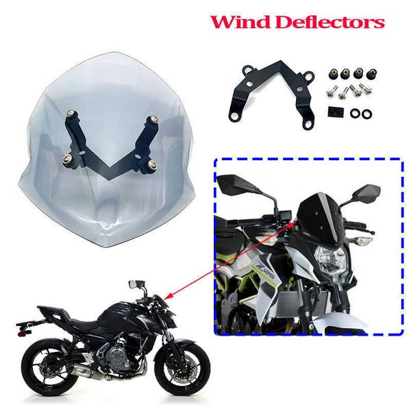 

for kawasaki z125 2019 2020 2021 z 125 accessories motorcycle windscreen windshield wind deflectors screen flyscreen protector 0203