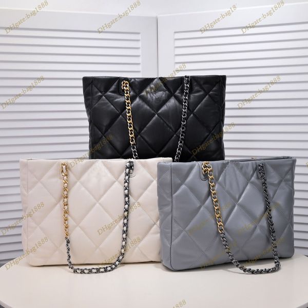 

luxury designer women's bag fashion gradient chain handbag classic rhombus large capacity shopping bag sheepskin tote bags