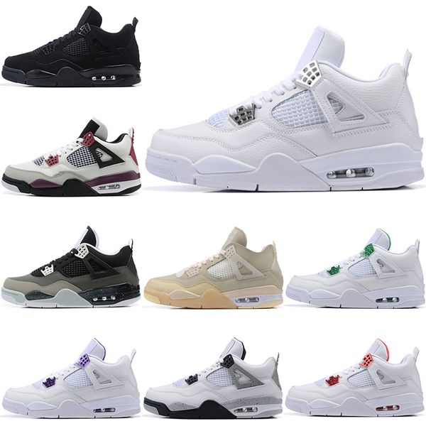 

jumpman 4 4s mens basketball shoes military black cat canvas red thunder university blue thunder pink cactus jack men women trainers outdoor