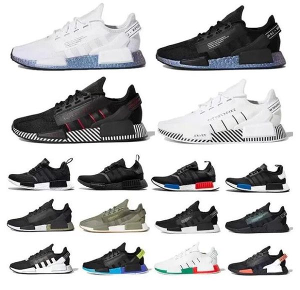 

classic nmdr1 v2 mens running shoes r1 white speckled aqua tones mexico city metallic core black munich oreo green men women outdoor trainer