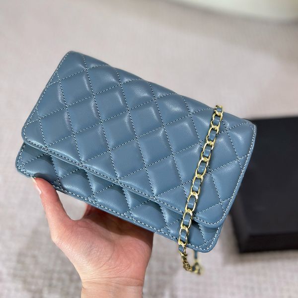 

womens luxury lambskin woc shoulder bags 8 colors gold metal hardware matelasse chain crossbody purse multic pochette card holder outdoor tr