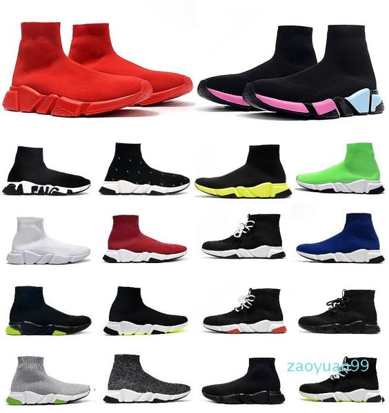 

with box designer balencaigaitys shoes 2022 speeds 1.02.0 shoe platform sneaker men women designer tripler paris socks boots black whit tjqi