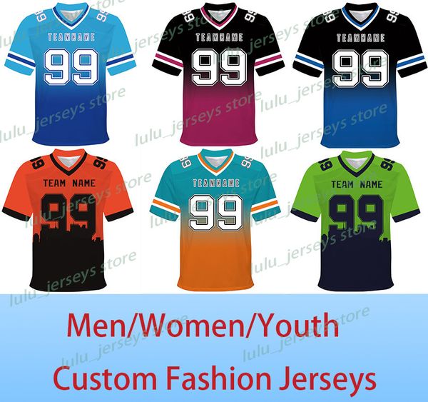 

custom split football jerseys stitched personalized plus size football shirts sports uniform for men women youth (s-7xl), Black;red