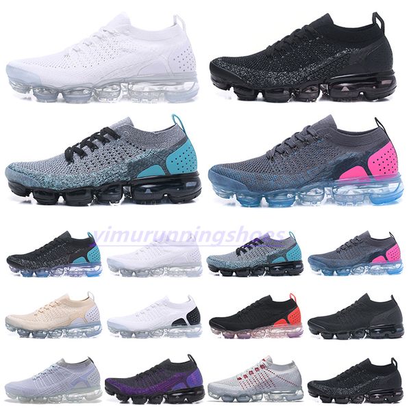 

2022 moc 2 laceless 2.0 classic running shoes triple black designer men women sneakers fly white knit cushion trainers zapatos y6