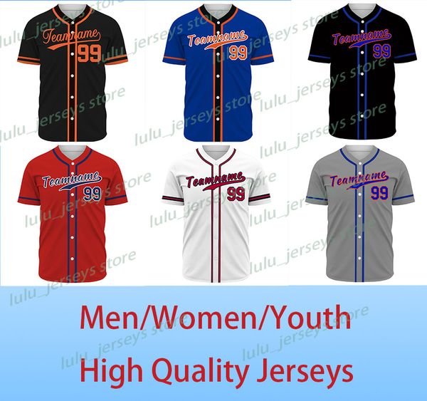 

custom baseball jerseys stitched/printed personalized vogue baseball shirts sports uniform as gift for tall & big men women, Blue;black