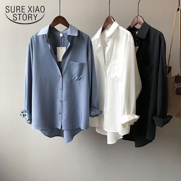 

women's blouses shirts vintage blouse women autumn long sleeve shirt women korean style loose casual white solid elegant blusas all ma