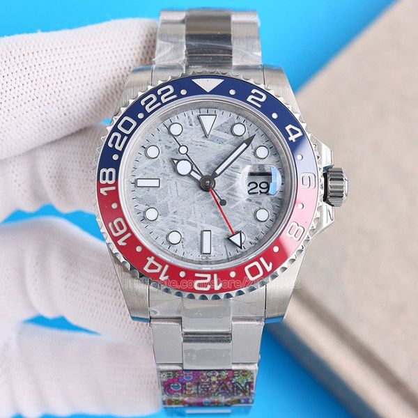 

gmt ii blue black and red brown green mens designer watches root beer gmtmaster batgirl mechanical wristwatch automatic 2836 movement sprite, Slivery;golden