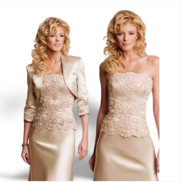 

mother of the bride dresses with jacket two styles of lace dress xfy78692, Black;red