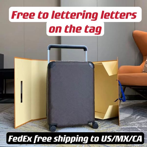 

9a horizon suitcases classic designer travel rolling luggage fashion trunk bag flowers letter check purse rod box spinner universal wheel du