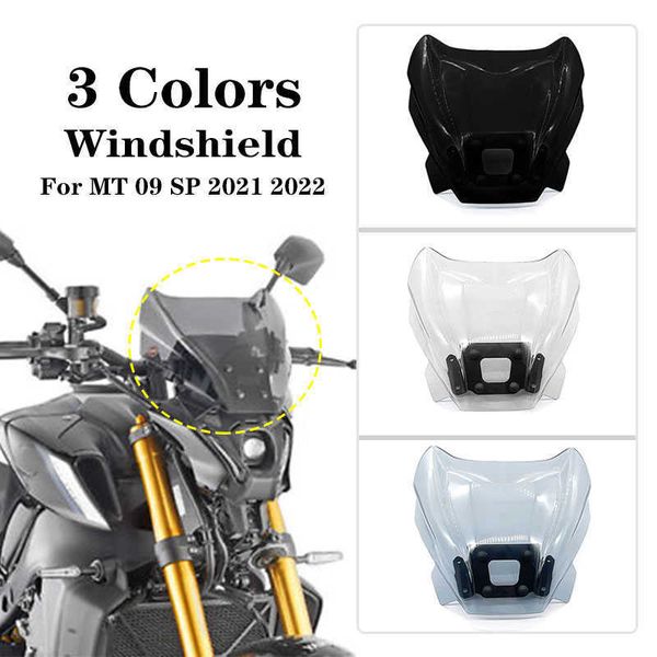

mt09 sp wind deflector shield screen for yamaha mt-09 mt 09 fz-09 fz09 2021 2022 motorcycle sport touring windshield windscreen 0203