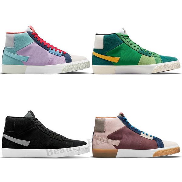 

fashion women mens running shoes blazer mid 77 vintage black beige lx lucky charms pendants zoms premium sb mosaic pack