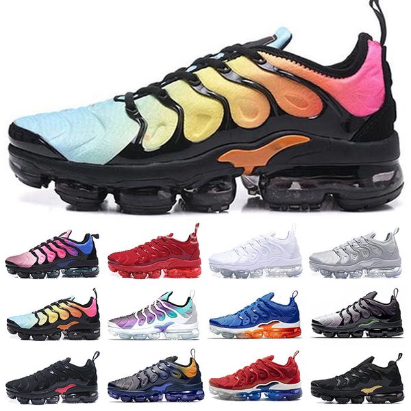 

wholesale 2022 tn plus men running shoes triple black white sunset blue wolf grey usa sport designer sneakers chaussures 36-46 b9