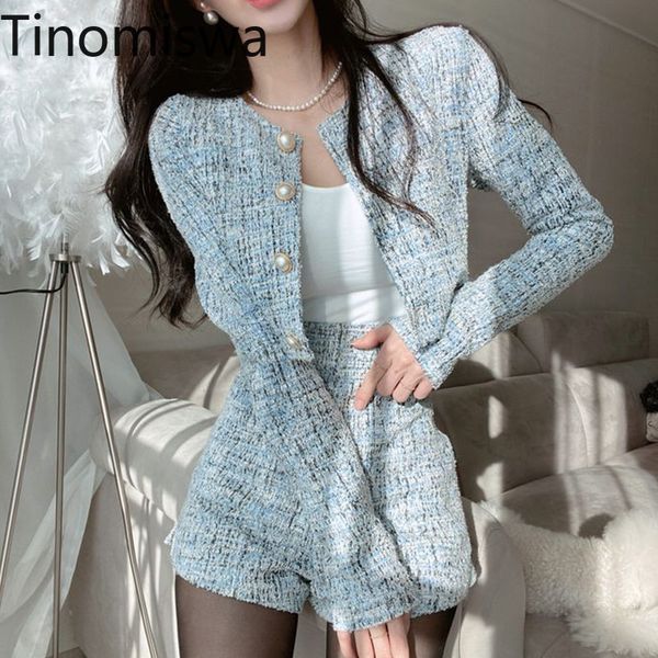 

women's two piece pants tinomiswa fashion temperament autumn 2 piece sets womens outfits o-neck long sleeve slim jackets high waist loo, White