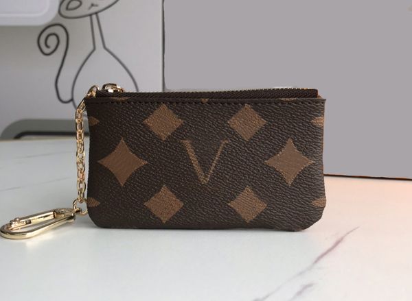 

2023 fashion designer wallets luxury mens womens leather bags highs quality classic flower letter zipper coin purse checked card holders wit, Red;black