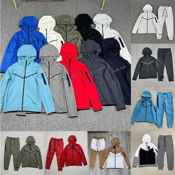 

tech pant tracksuits set hoodies tech fleeces techfleeces mens designer jackets space cotton trousers men bottoms man joggers camo running s, Black